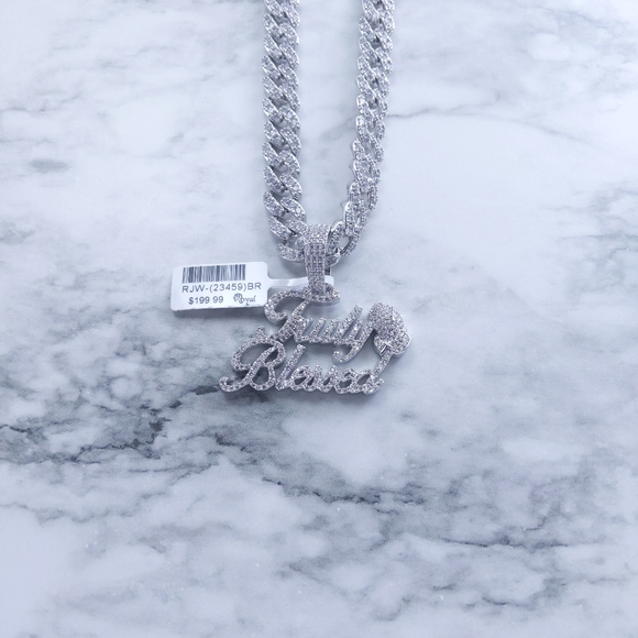 14K White Gold Finish Truly Blessed Pendant - Picture 3 of 12